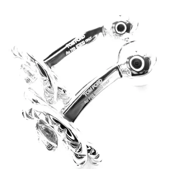 Rare! Authentic Tom Ford 18k White Gold Snake Cufflinks Box - Picture 4 of 9